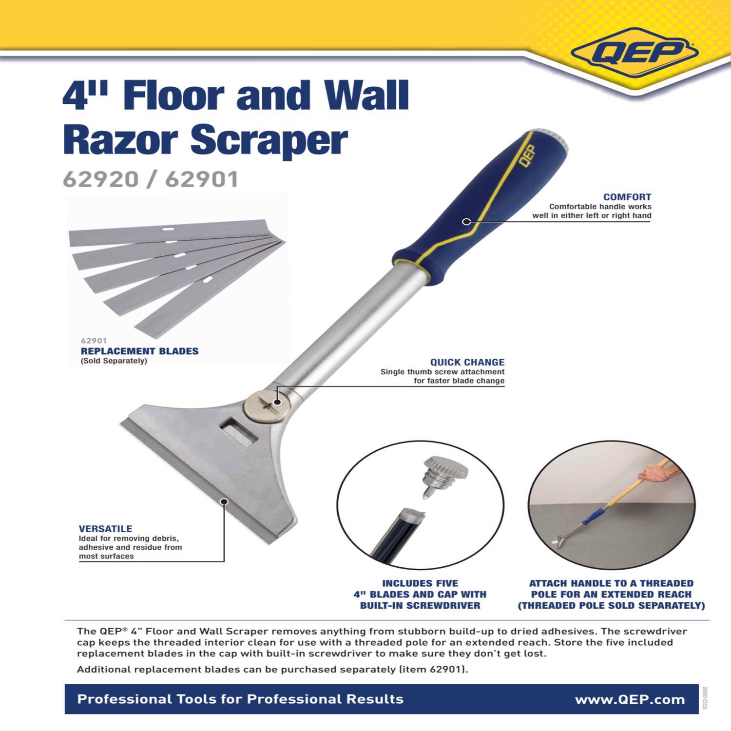 QEP.563 in. H X 4 in. W X.025 in. L Steel Floor Scraper Blade 5 pk