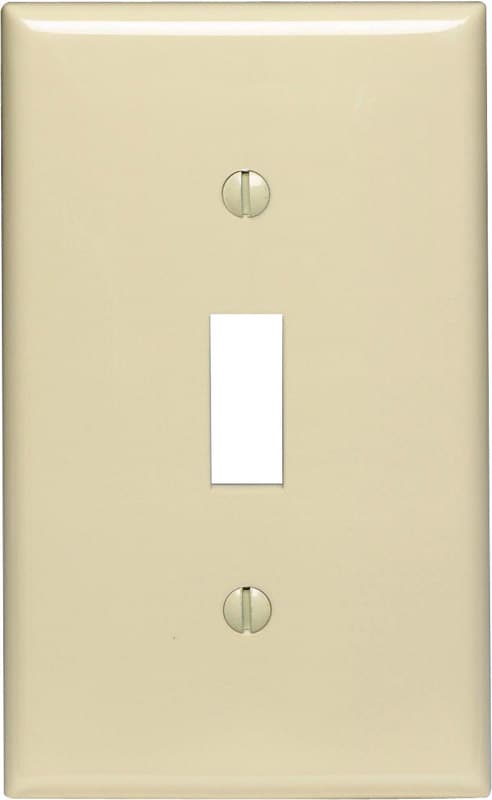 Leviton Ivory 1 gang Nylon Toggle Wall Plate 1 pk