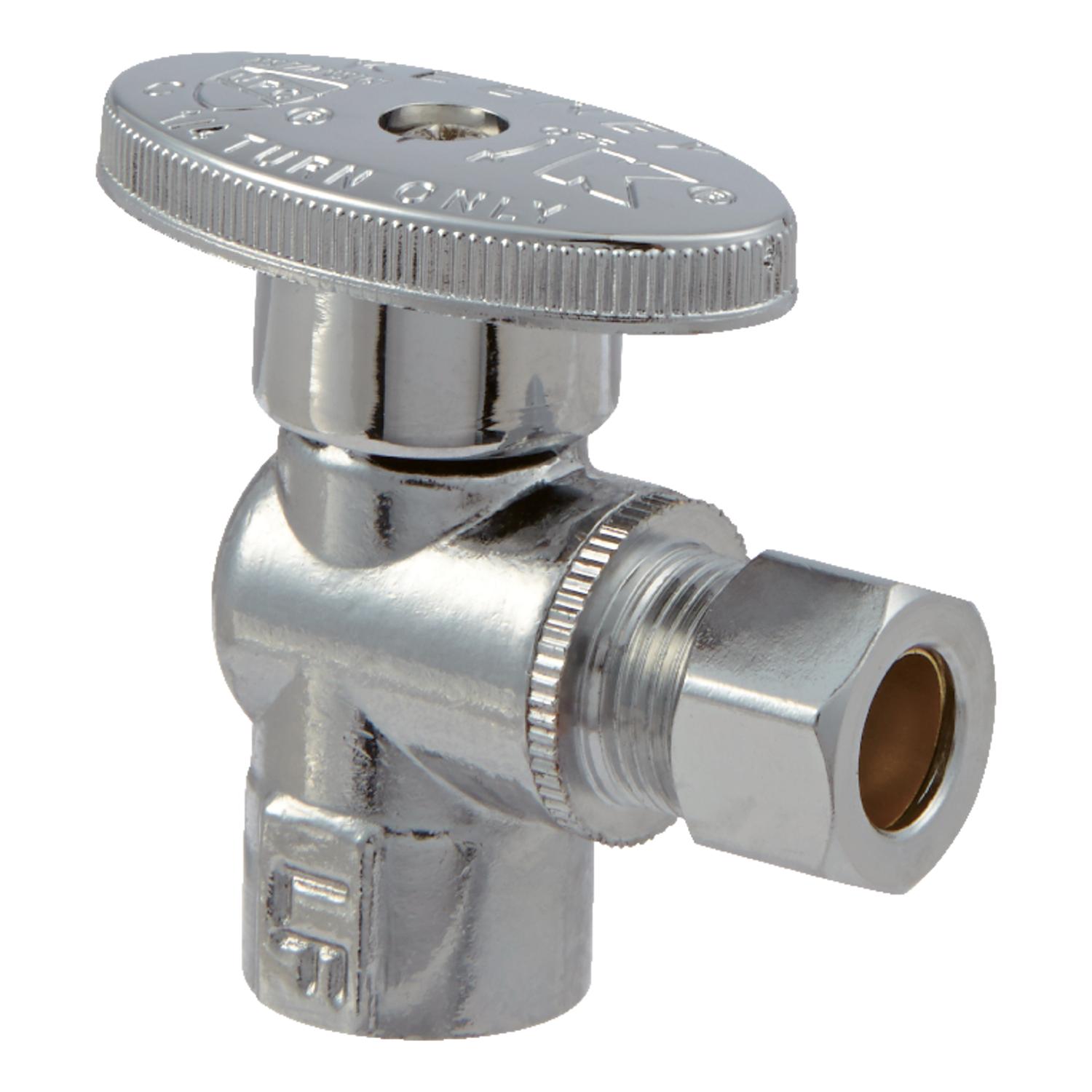 Ace FIP Compression Brass Angle Stop Valve