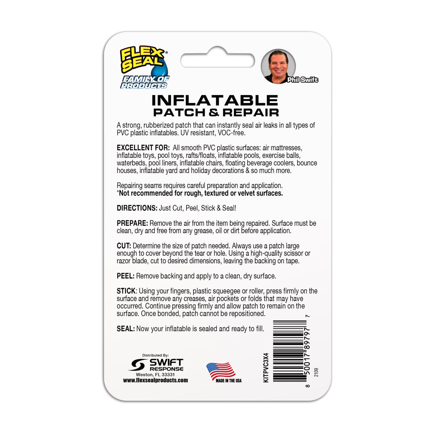 Flex Seal Family of Products Inflatable Patch & Repair 3 in. H X 4 in. L