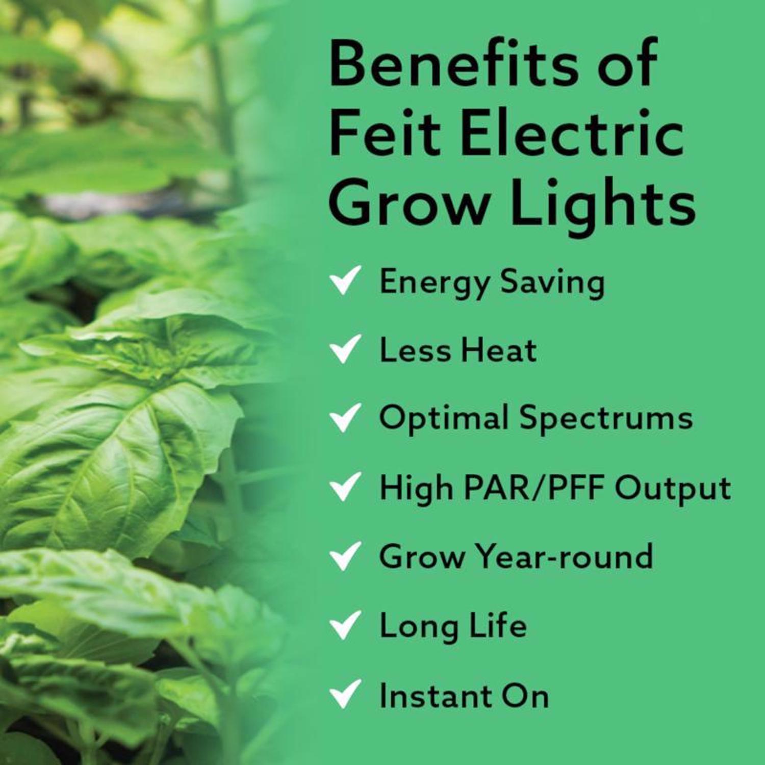 Feit A21 E26 (Medium) LED Grow Light Clear 1 pk