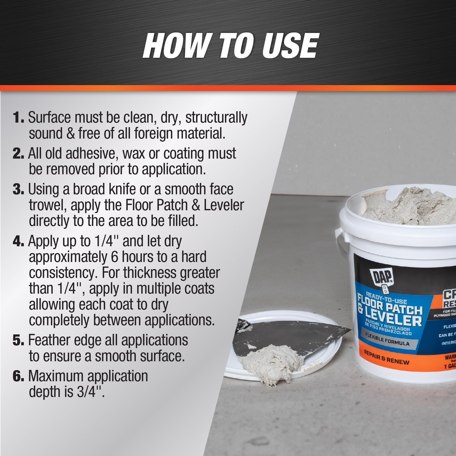 DAP Flexible Floor Ready to Use Gray Patch and Leveler 1 qt