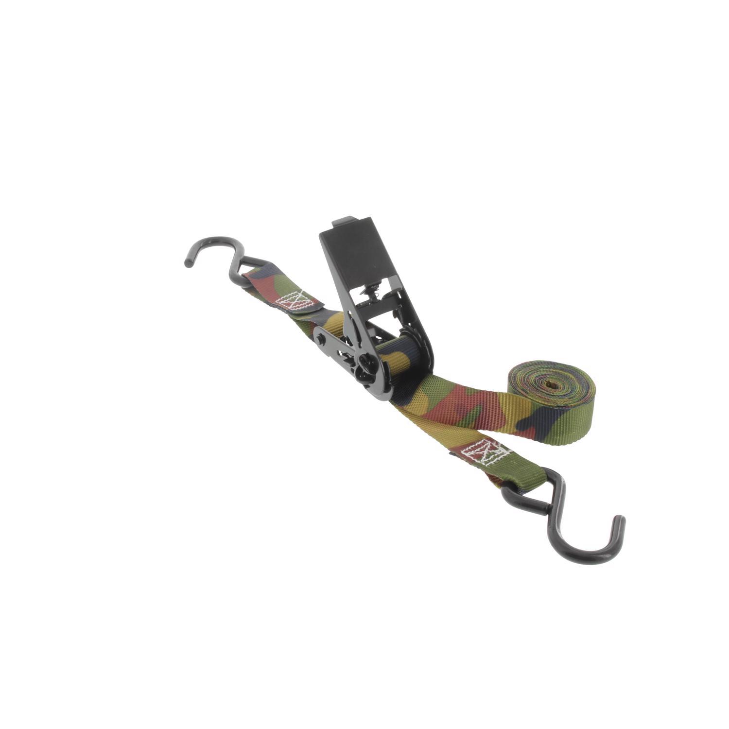 Keeper 1 in. W X 8 ft. L Camo Tie Down w/Ratchet 400 lb 4 pk