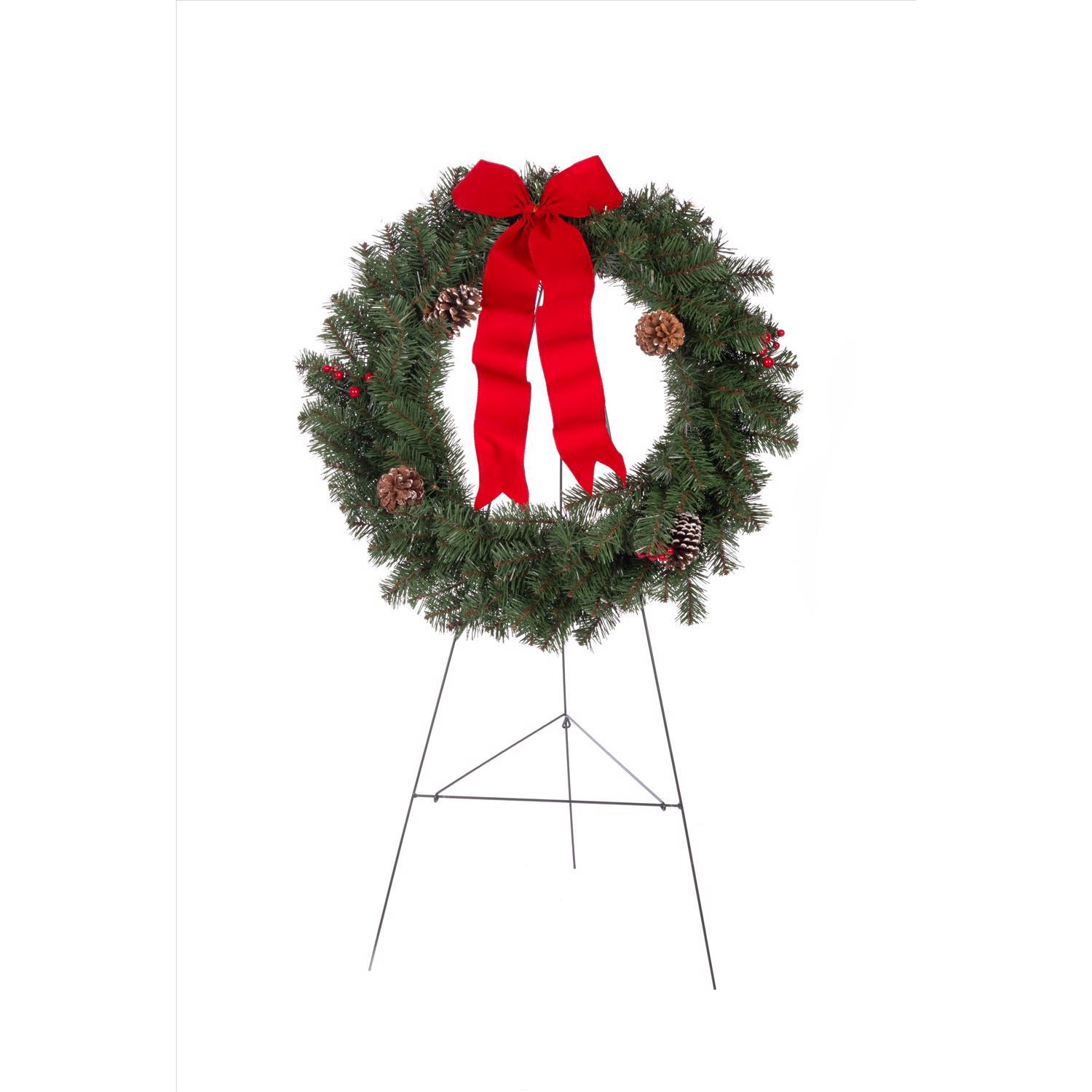 Holiday Bright Lights 30 in. D Memorial Christmas Wreath