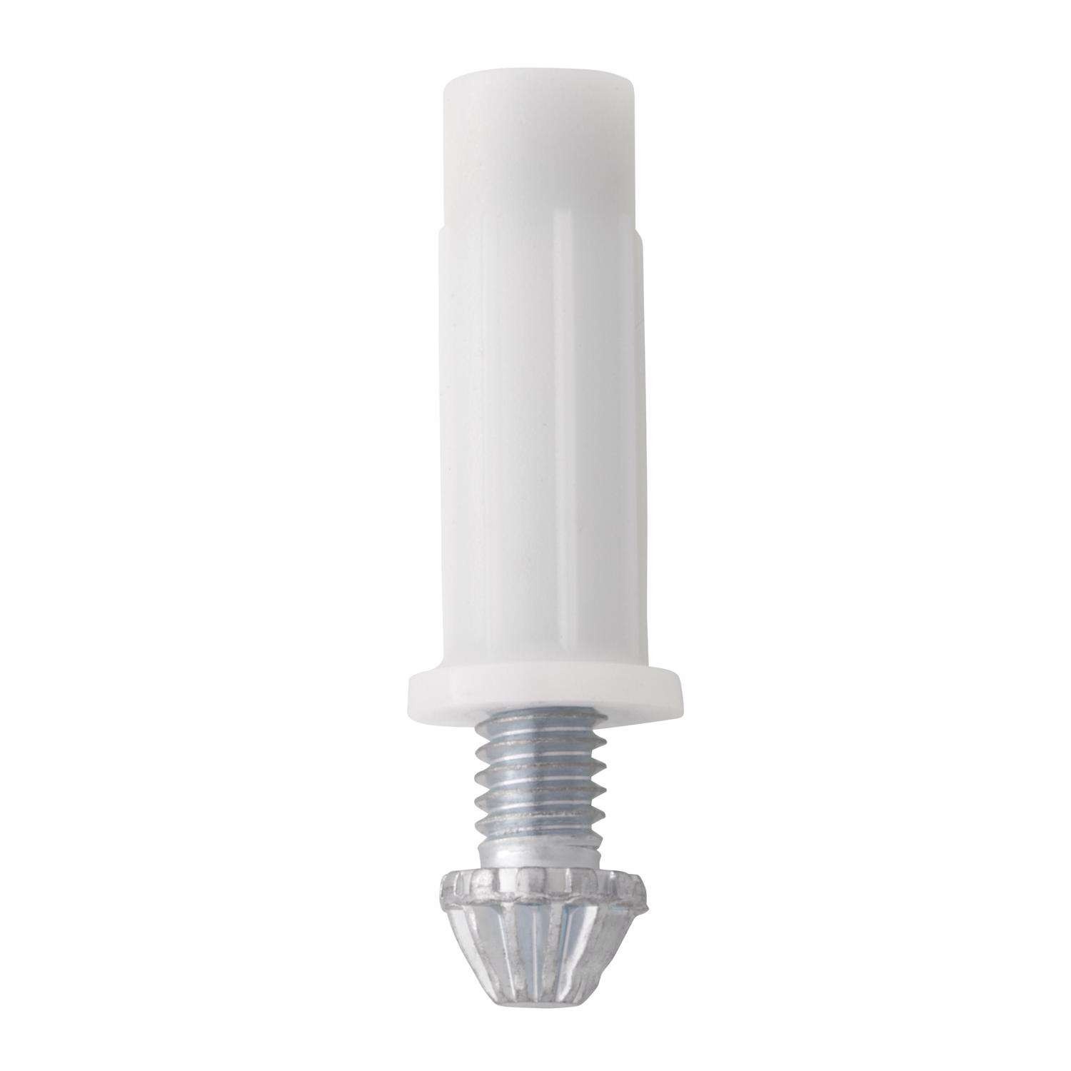Ace 7/16 in. D Silver/White Plastic/Steel Bi-fold Door Pivot 2 pc