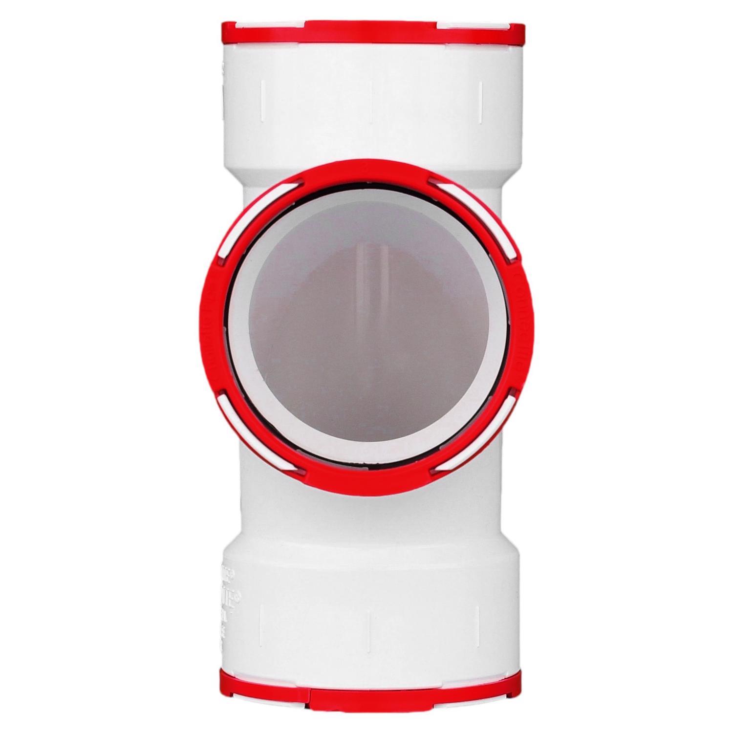 Charlotte Pipe Schedule 40 2 in. Hub X 2 in. D Hub PVC Sanitary Tee 1 pk