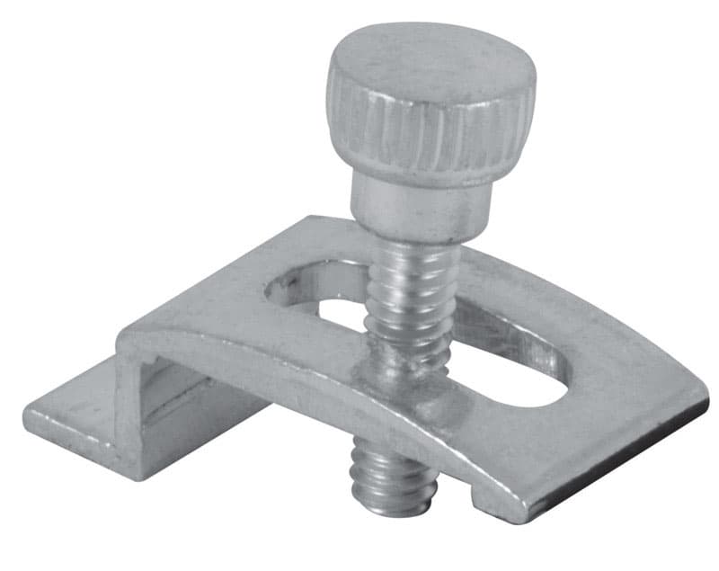 Prime-Line Mill Aluminum Storm Door Panel Clip For 1/2 in. 8 pk