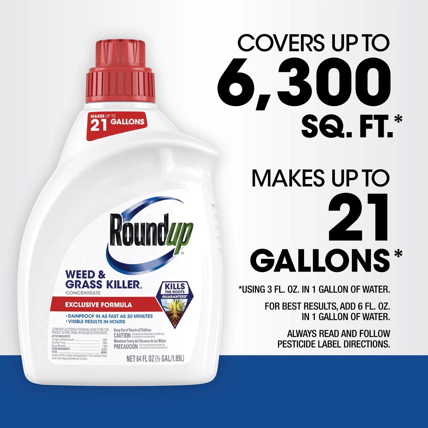 Roundup Weed and Grass Killer Concentrate 0.5 gal