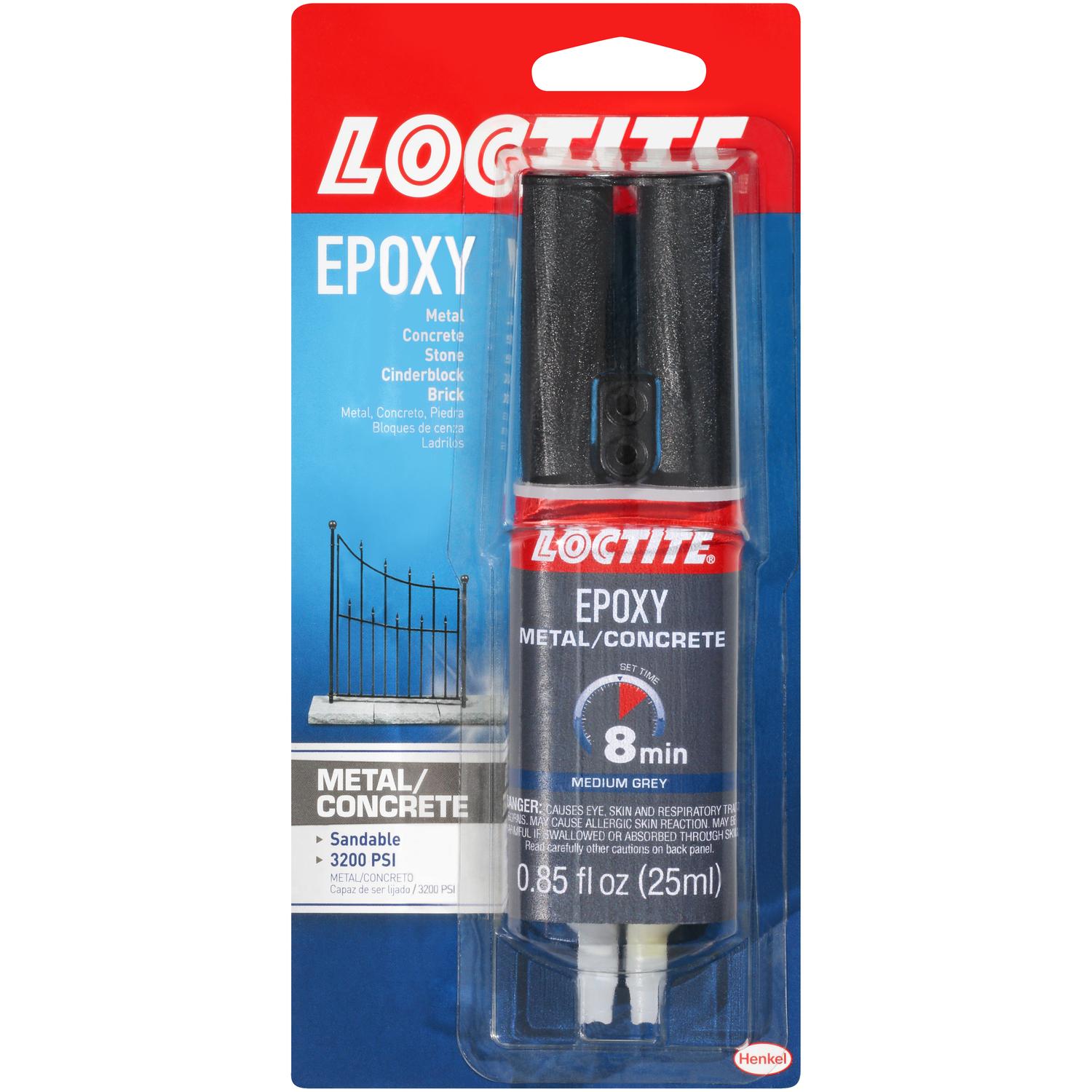 Loctite Metal/Concrete High Strength Epoxy Gray Epoxy 0.85 oz