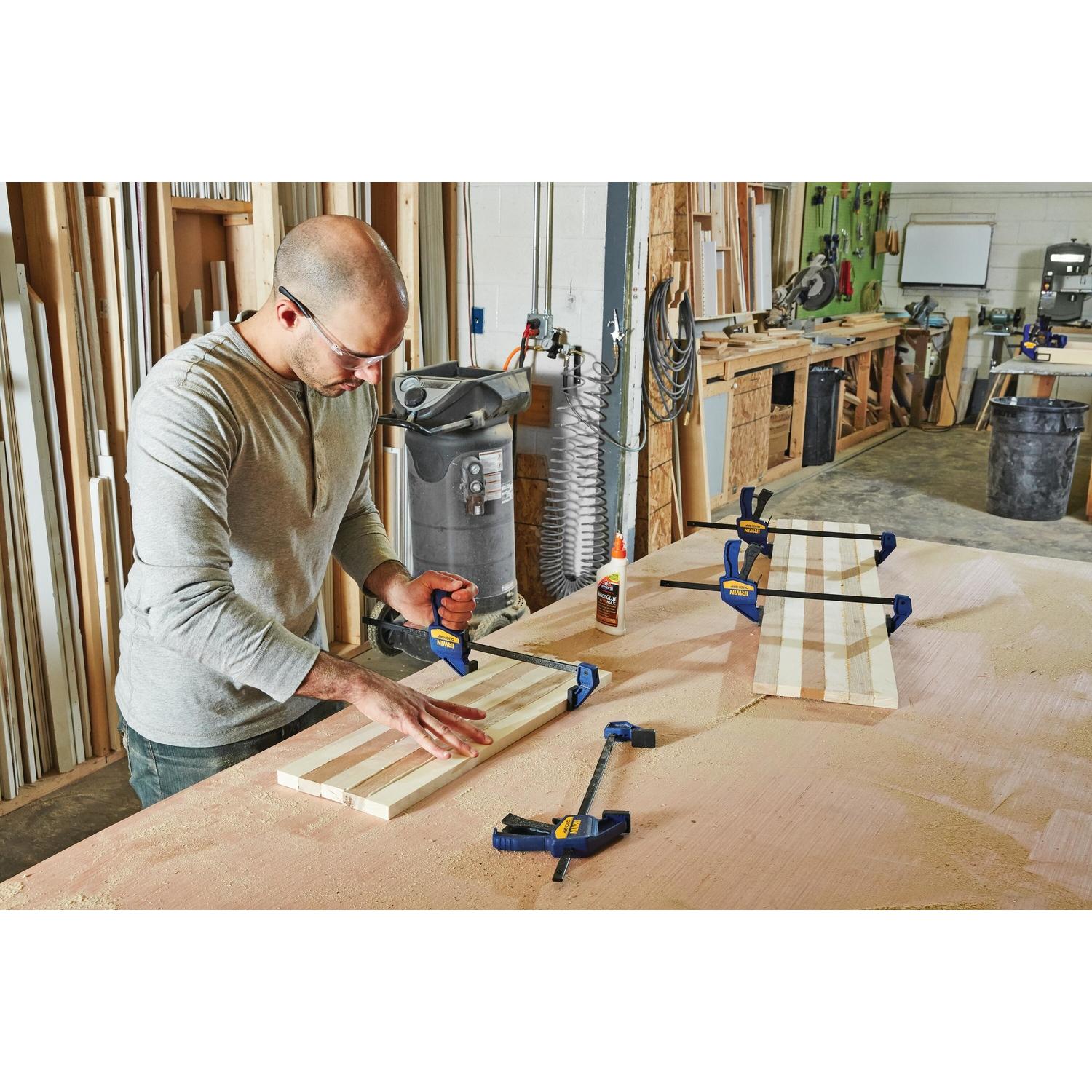 Irwin Quick-Grip 6 in. X 2-7/16 in. D Bar Clamp 100 lb