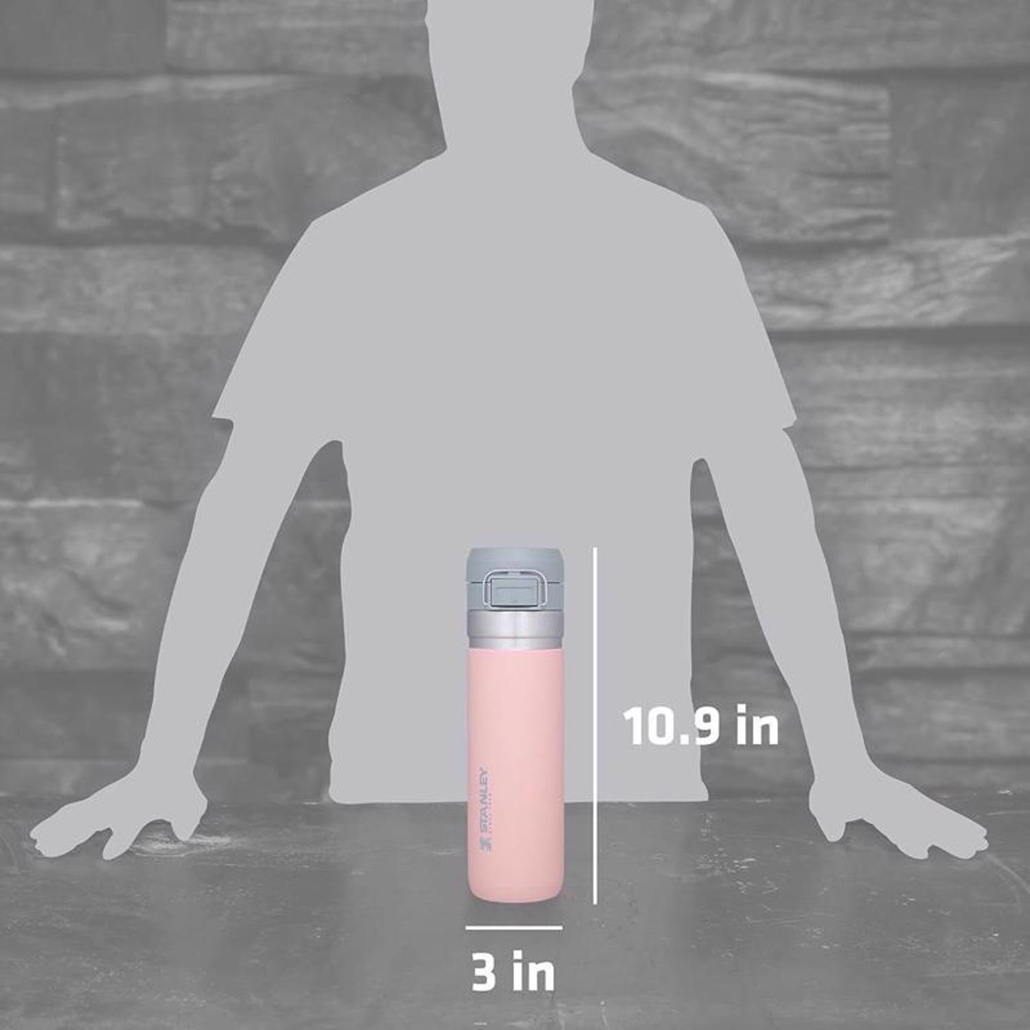 Stanley The Quick Flip 24 oz Rose Quartz BPA Free Double Wall Vacuum Insulation Insulated Bottle
