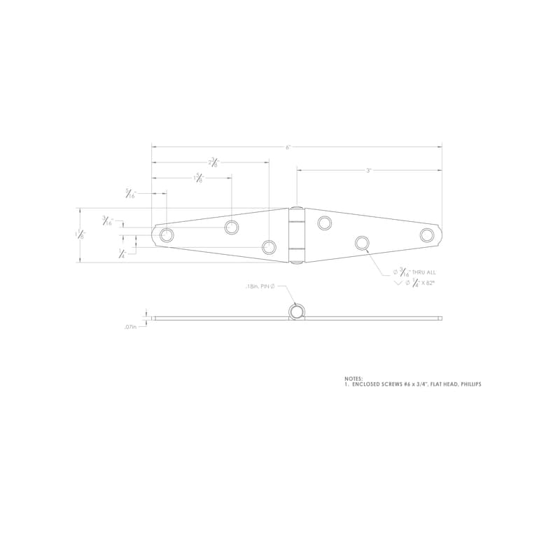 Ace 3 in. L Zinc-Plated Light Duty Strap Hinge 2 pk
