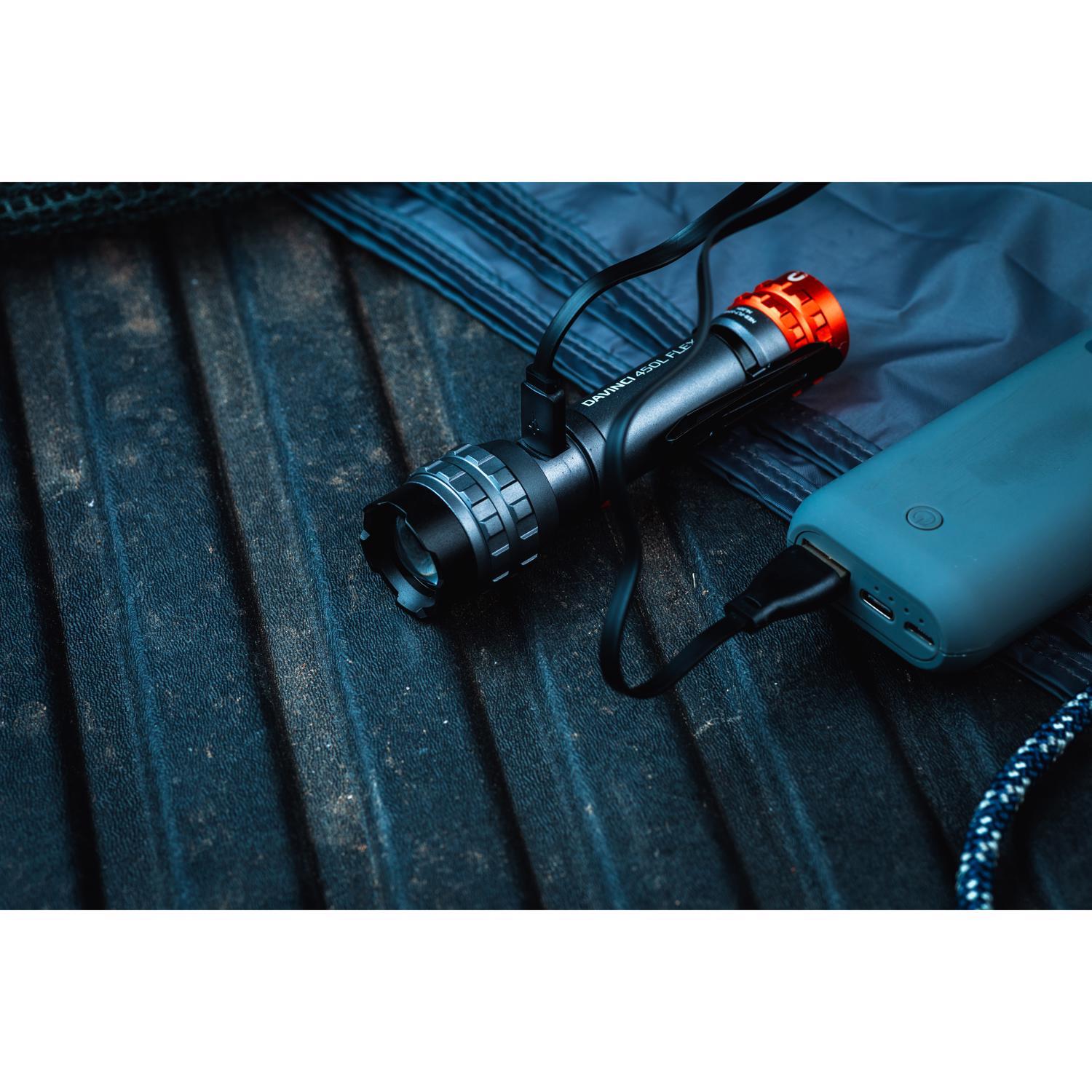 NEBO DaVinci 450 lm Black/Gray LED Flashlight 14500 Battery