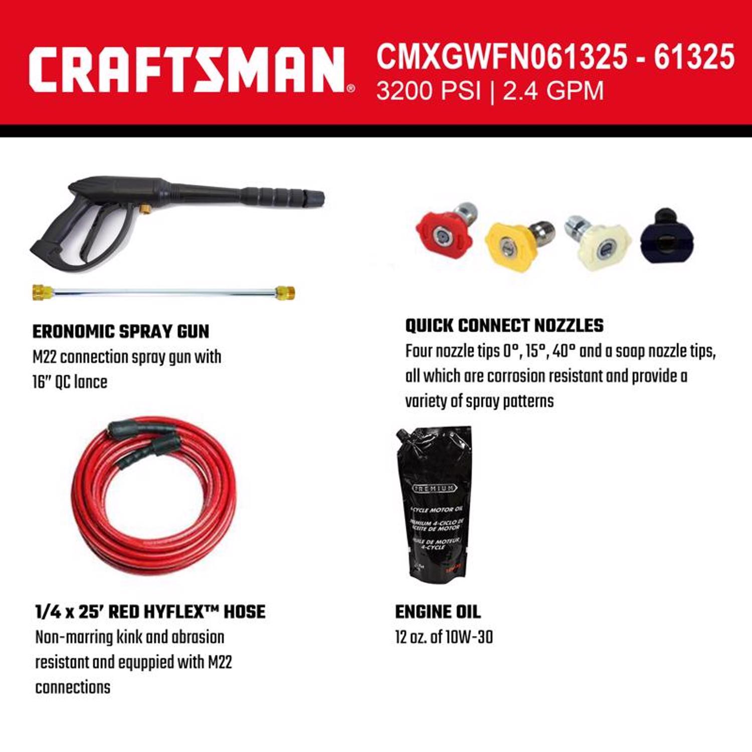 Craftsman 3200 psi Gas 2.4 gpm Pressure Washer