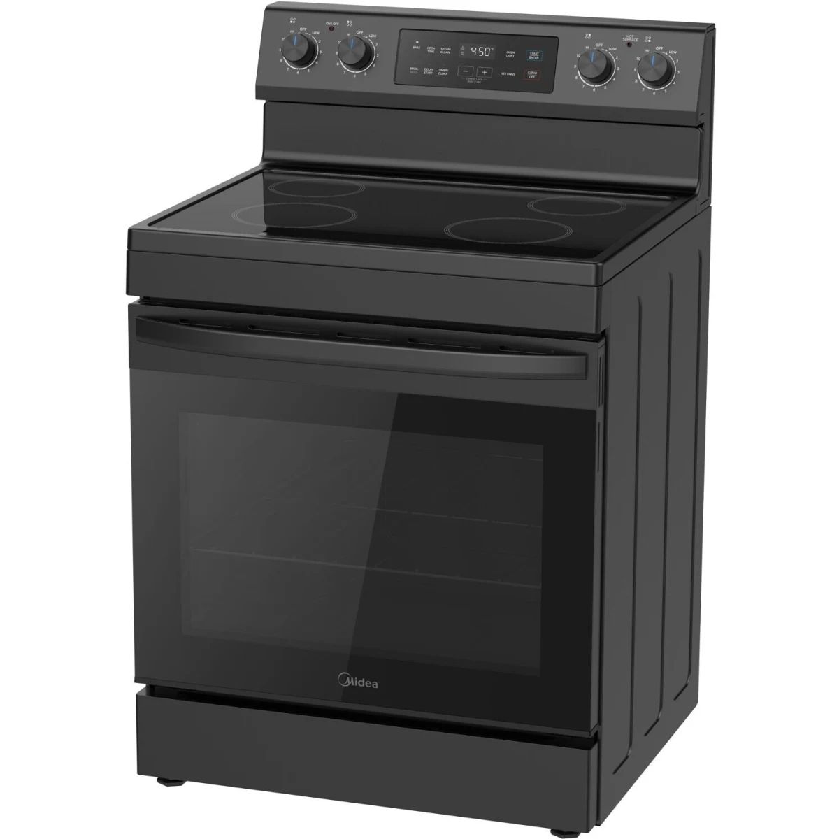 Midea 30 in. Black Freestanding Electric Range with 4 Radiant Elements 6.3 cu. ft.