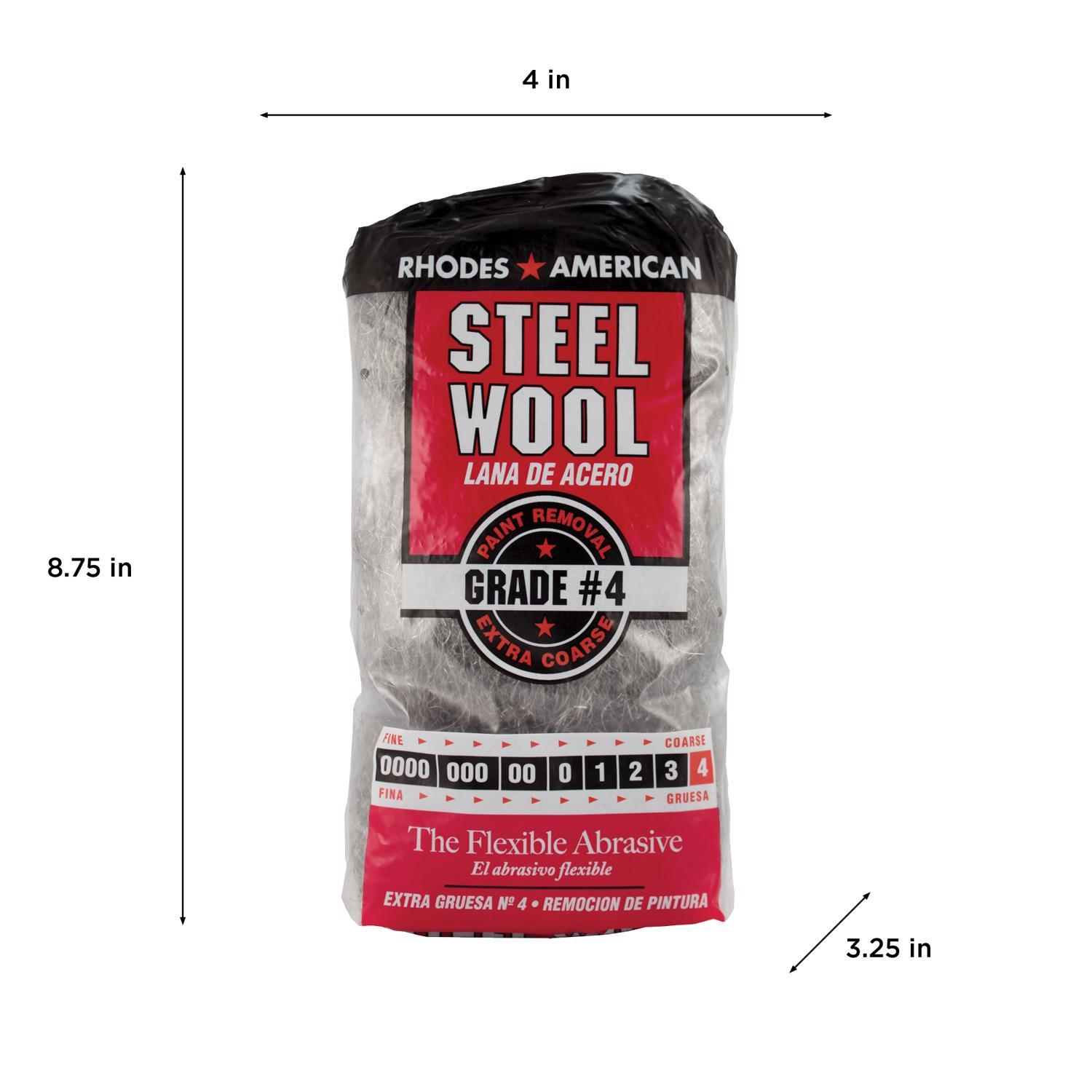 Rhodes American 4 Grade Extra Coarse Steel Wool Pad 12 pk