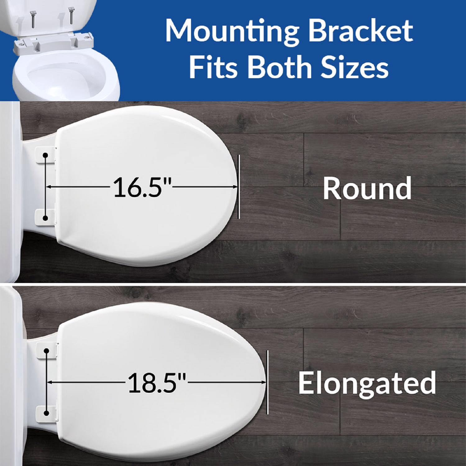 Bemis Clean Shield Elongated/Round White Polypropylene Toilet Riser