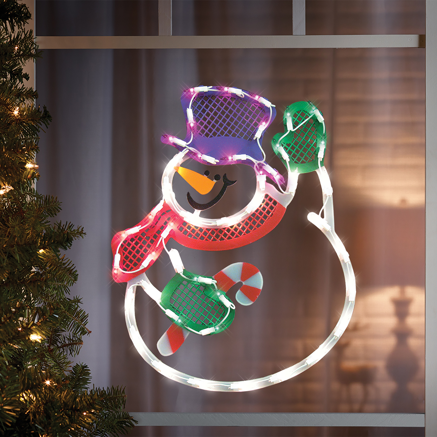 IG Design Multicolred Snowman Indoor Christmas Decor 17 in.