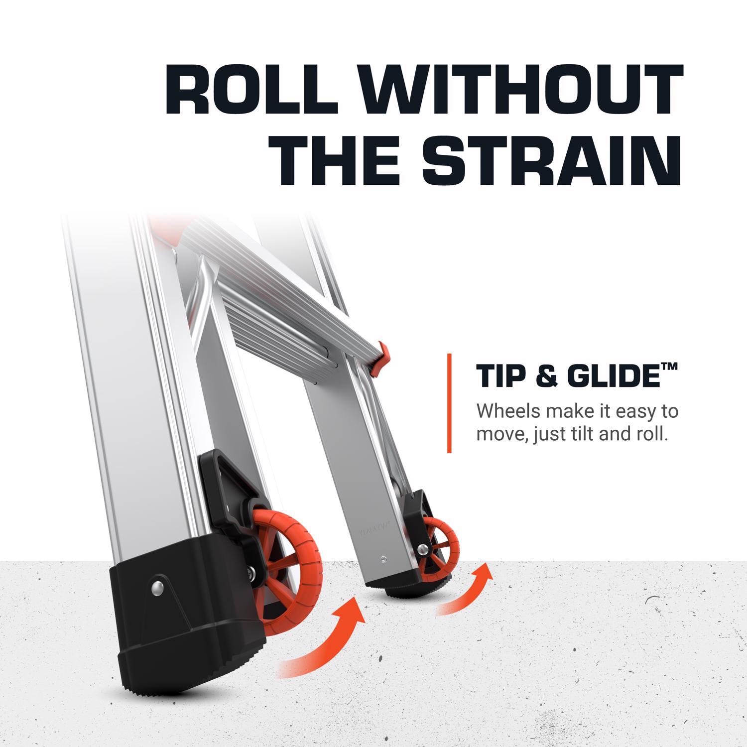 Little Giant Velocity 22 ft. H Aluminum Telescoping Multi-Position Ladder Type IA 300 lb. capacity