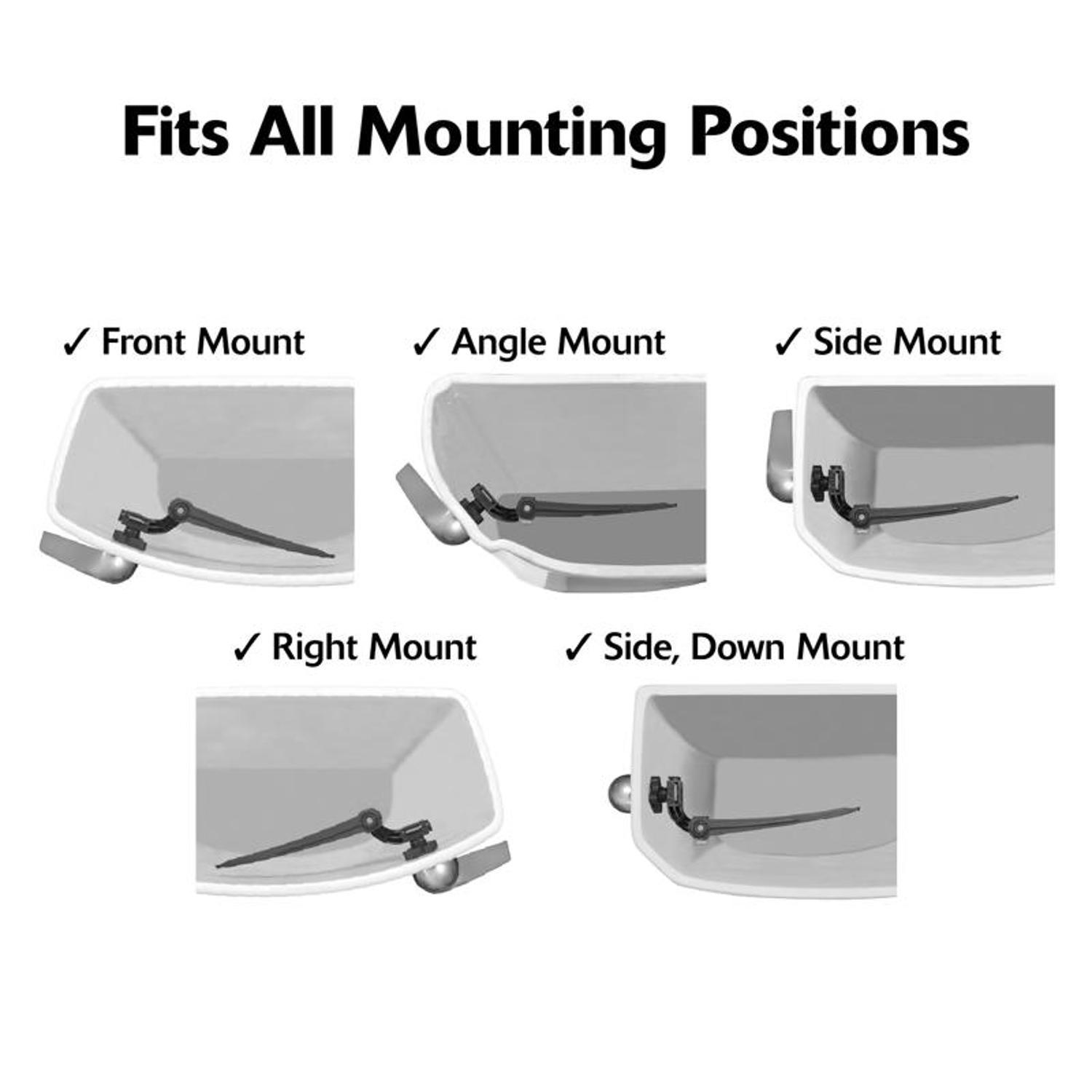 Korky Strong Arm Flush Handle Black Chrome For Universal