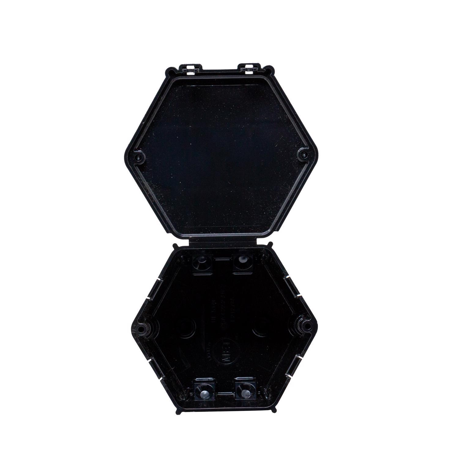 Pro Design Open Splice Old Work 25.8 cu in Octagon Plastic 4 gang Junction Box Black
