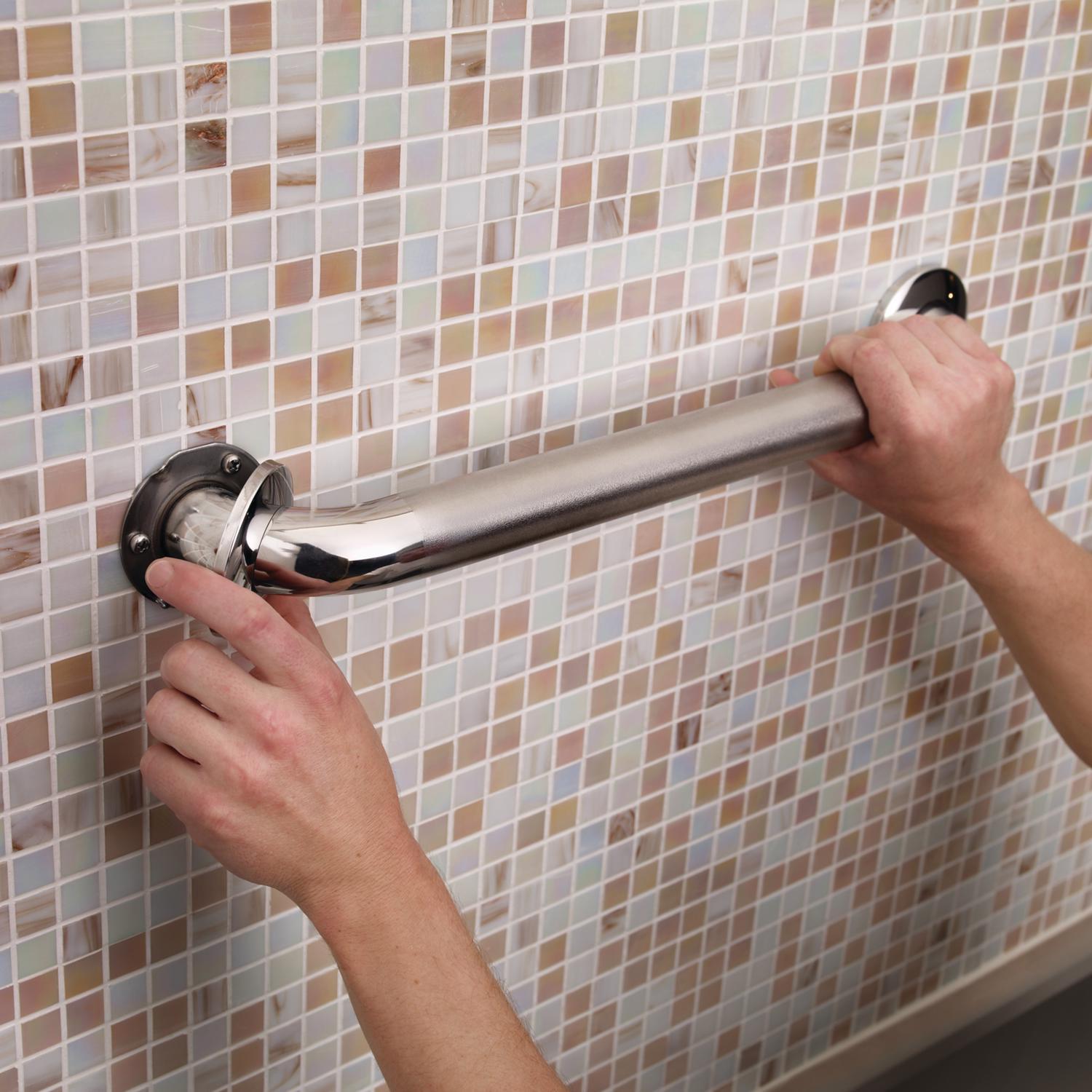 Delta 36 in. L ADA Compliant Peened Stainless Steel Grab Bar