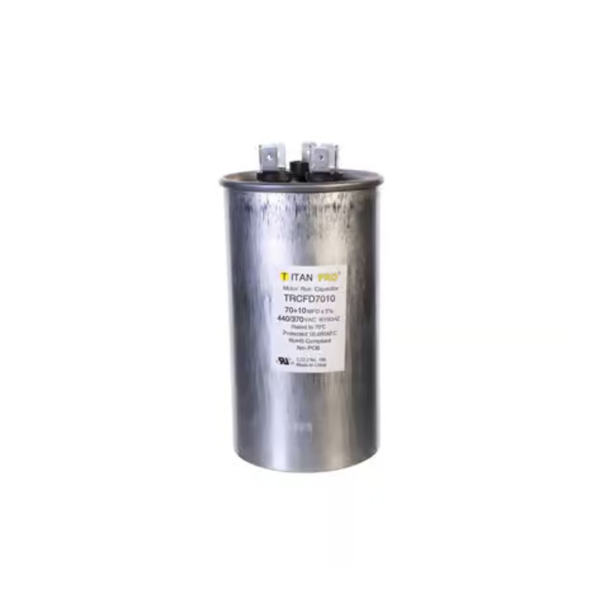 Titan Pro 70+10 MFD 440 V Round Run Capacitor