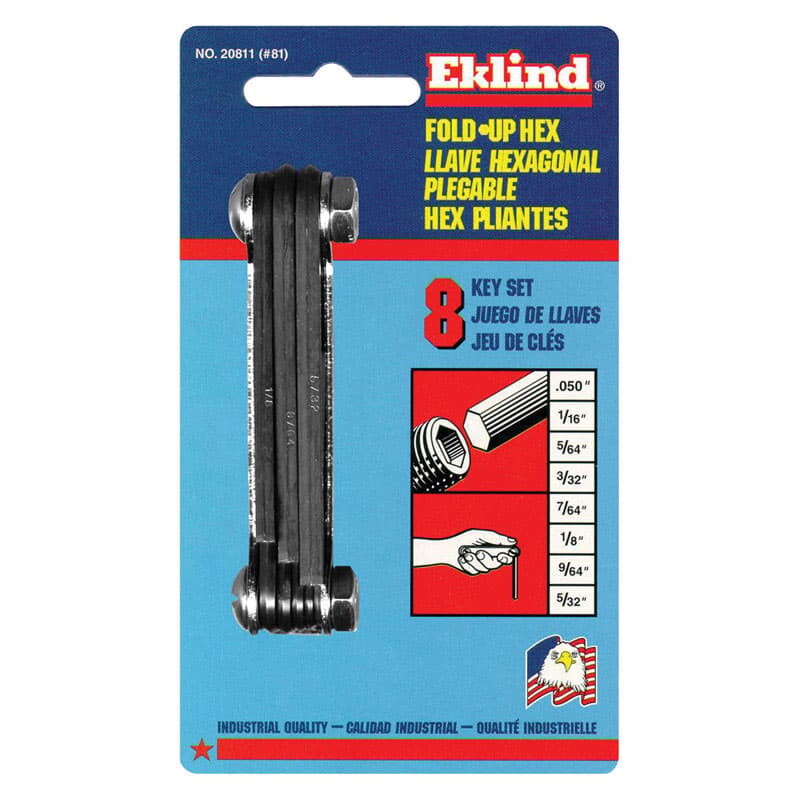 Eklind SAE Fold-Up Hex Key Set 8 pc