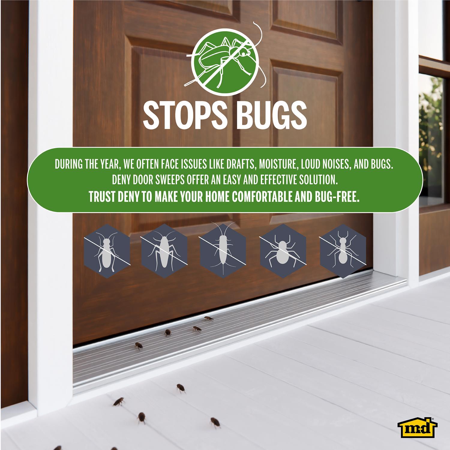 M-D Building Products DENY Bronze Aluminum/Vinyl Sweep For Doors 36 in. L X 0.25 in.