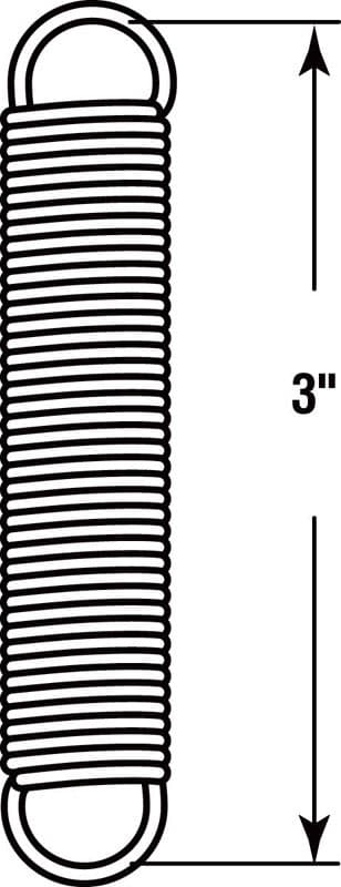 Prime-Line 3 in. L X 9/16 in. D Extension Spring 2 pk