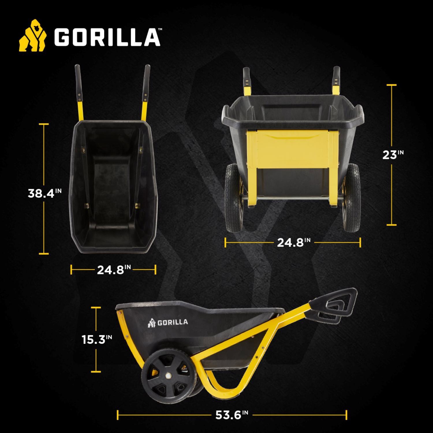 Gorilla Carts Poly Yard Cart 600 lb. cap.