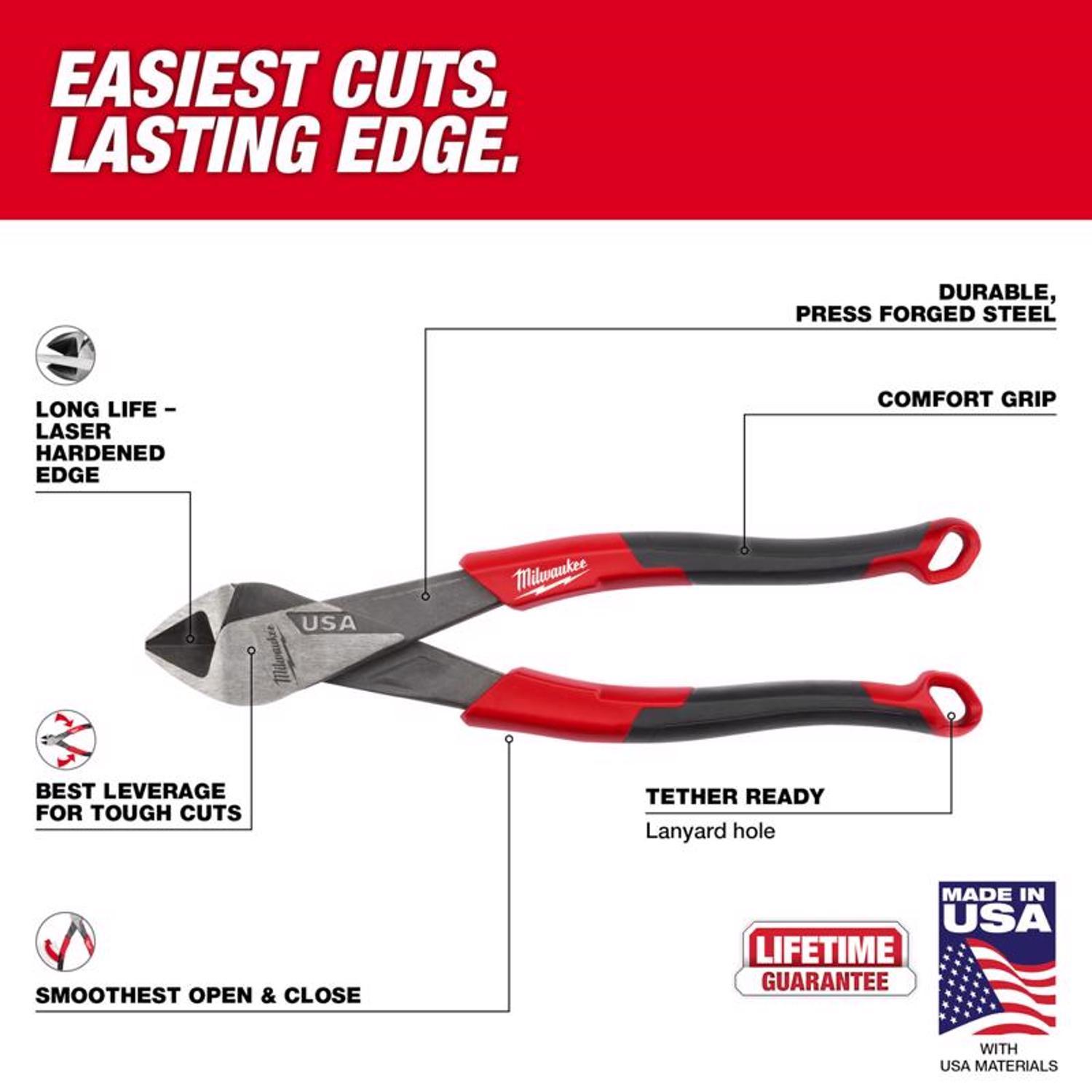 Milwaukee Made In USA 8.29 in. Forged Steel Diagonal Pliers