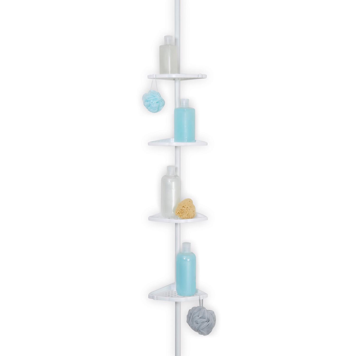 Better Living 24.36 H X 2.5 in. W X 8 in. L White Shower Corner Shelf