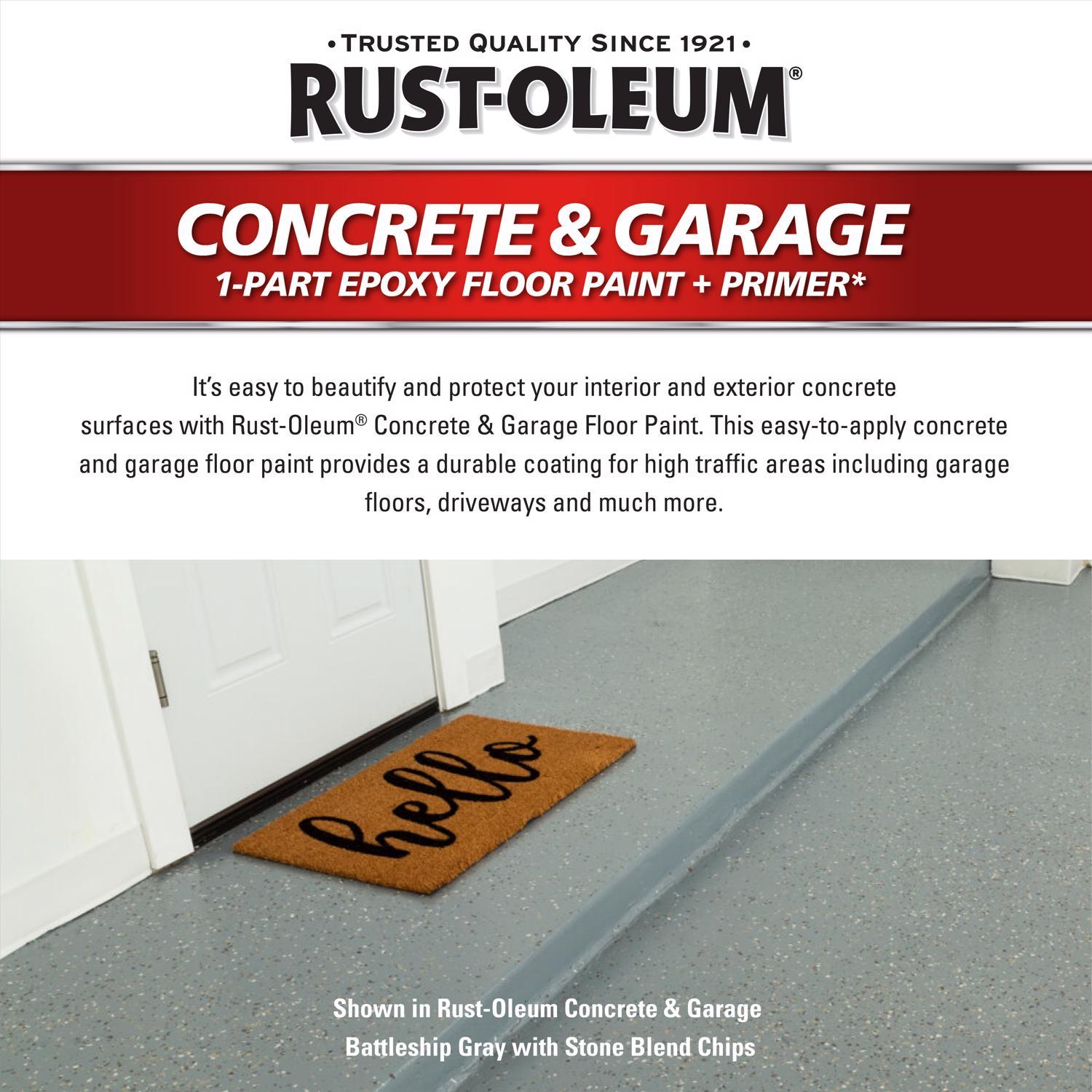 Rust-Oleum Satin Armor Gray Acrylic Concrete & Garage Floor Paint 1 gal