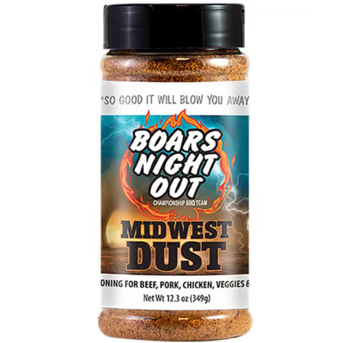 Boars Night Out Midwest Dust Bar-B-Q Rub/Seasoning 12.3 oz.