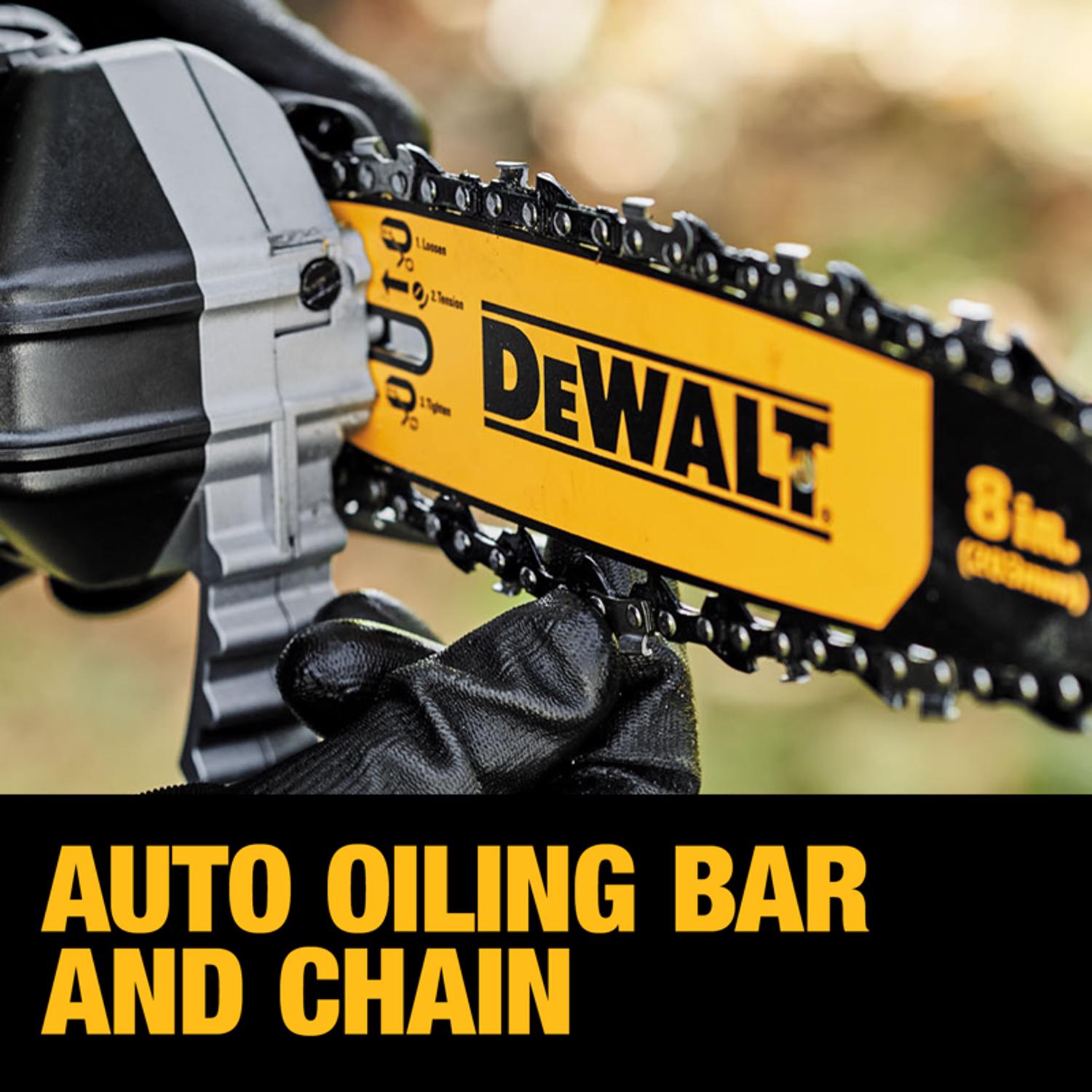 Dewalt battery pole clearance chainsaw