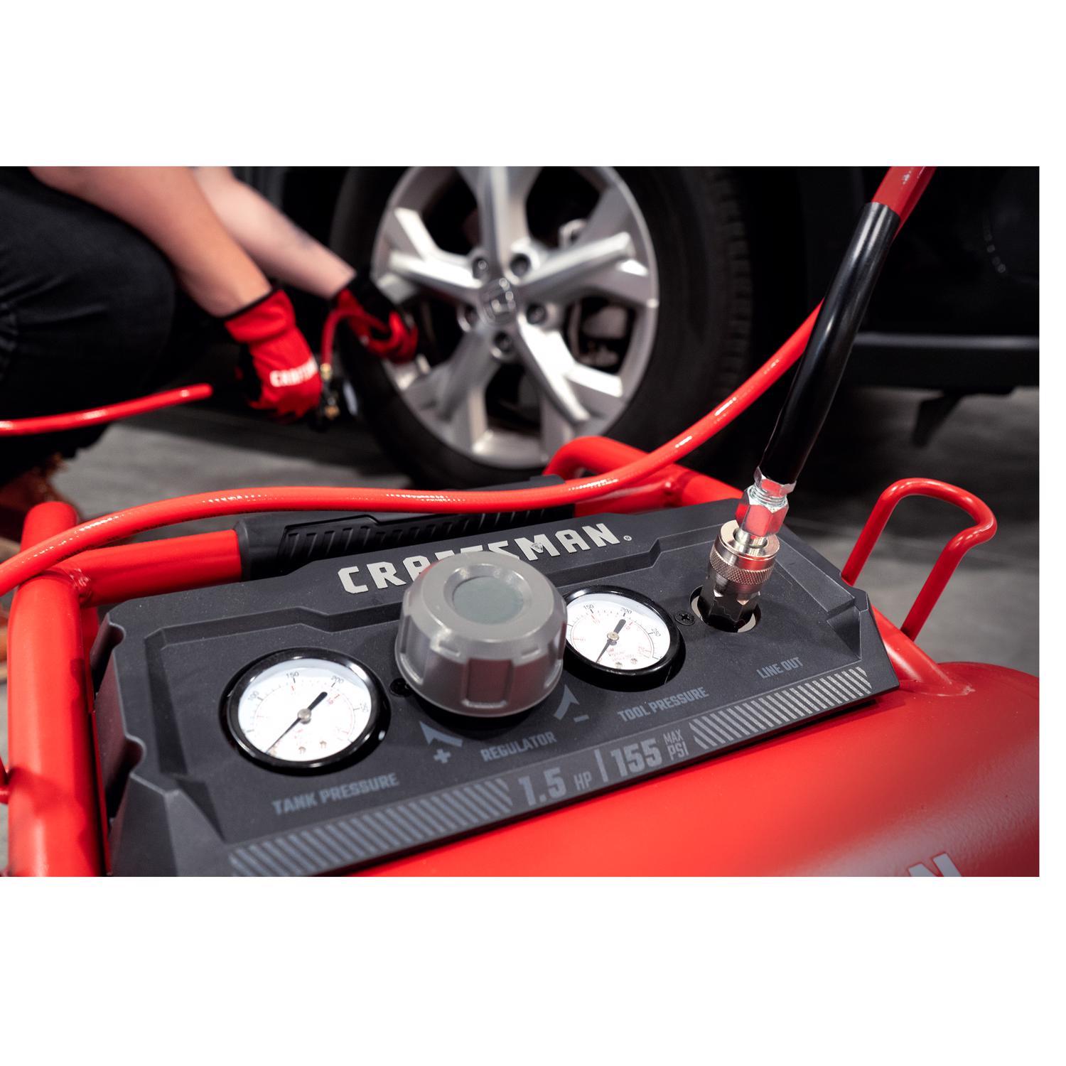 Craftsman 3 gal Horizontal Portable Air Compressor 155 psi 1.5 HP