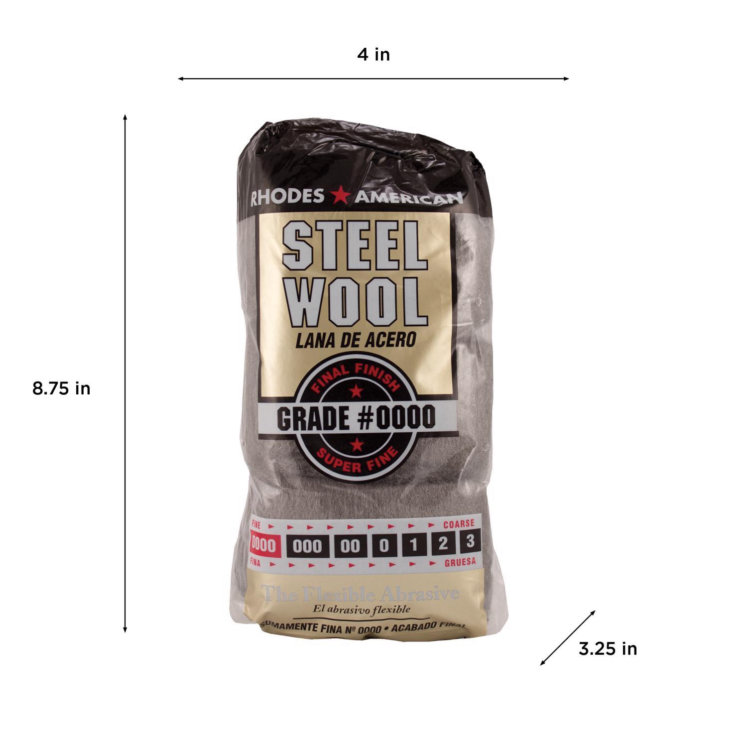 Rhodes American 0000 Grade Super Fine Steel Wool Pad 12 pk