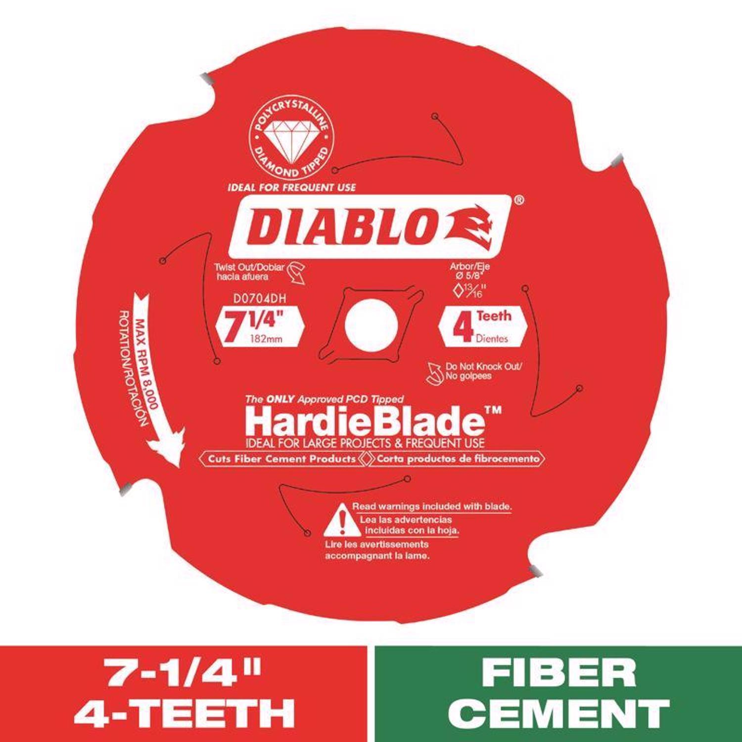 Diablo 7-1/4 in. D X 5/8 in. TiCo Hi-Density Carbide Finishing Saw Blade 60 teeth 1 pk
