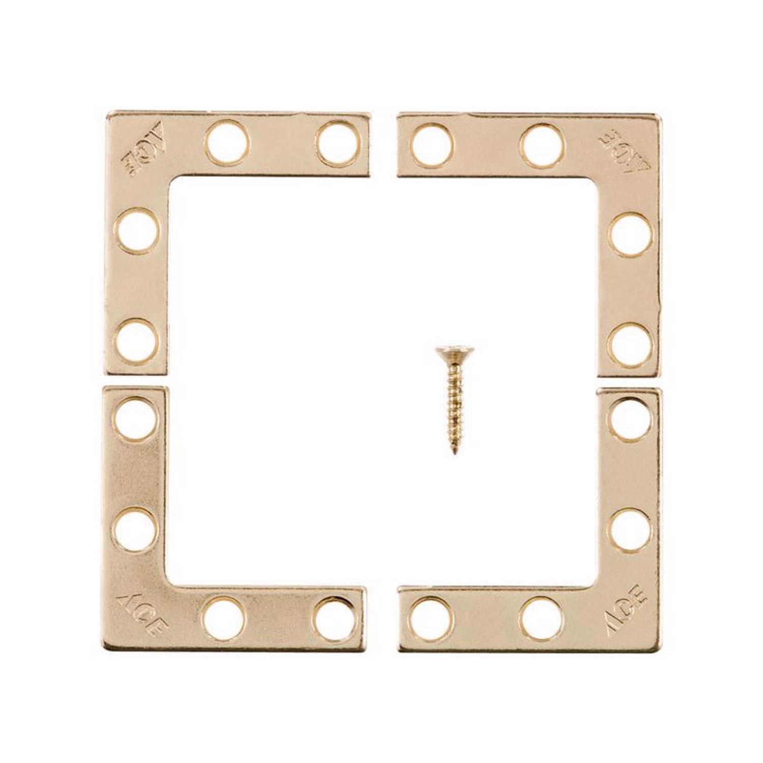 Ace 1-1/2 in. H X 2.750 in. W X 1-1/2 in. D Brass Flat Corner Brace