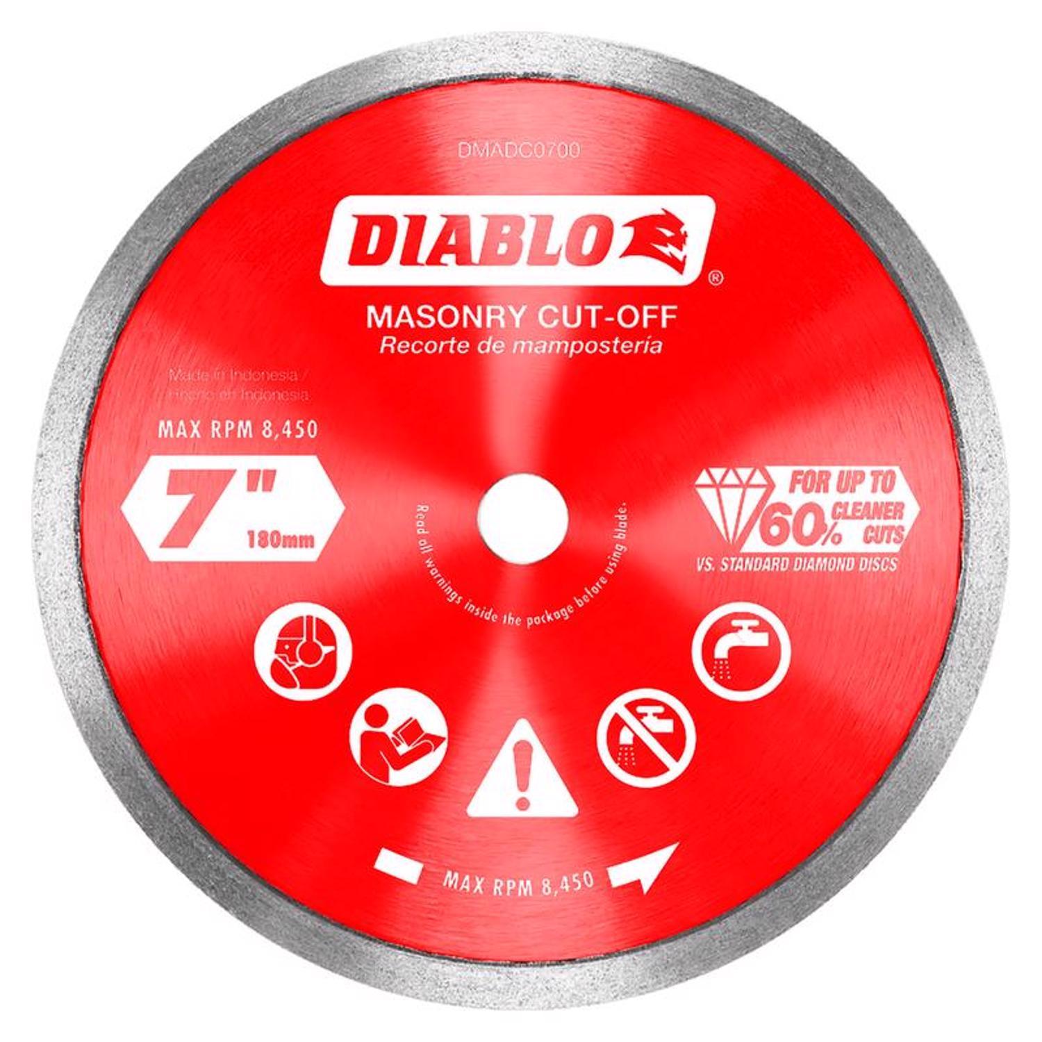 Diablo 7 in. D X 5/8 in. Diamond Masonry Cut-Off Disc 1 pk