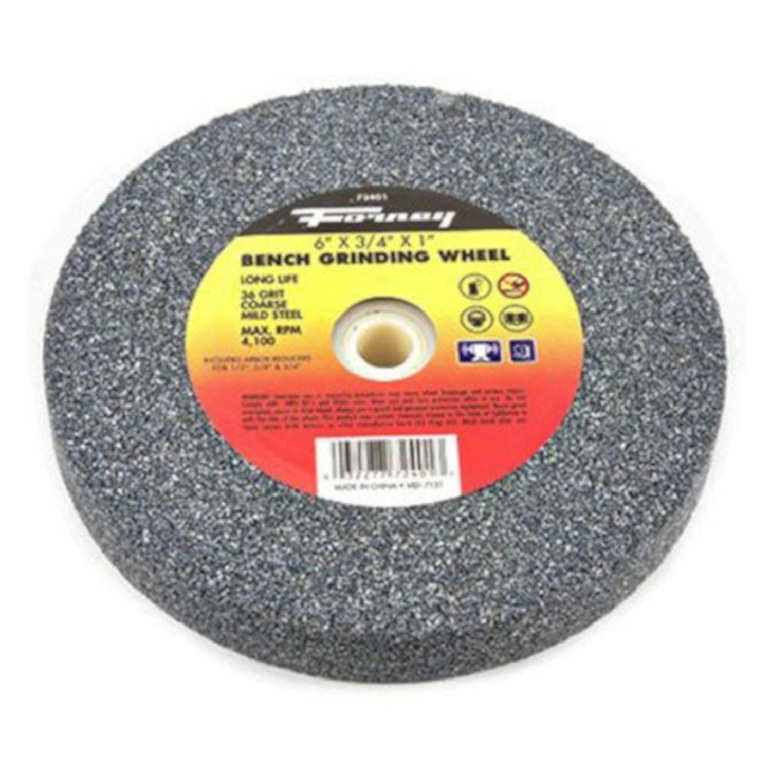 Forney 6 in. D X 1 in. in. Bench Grinding Wheel