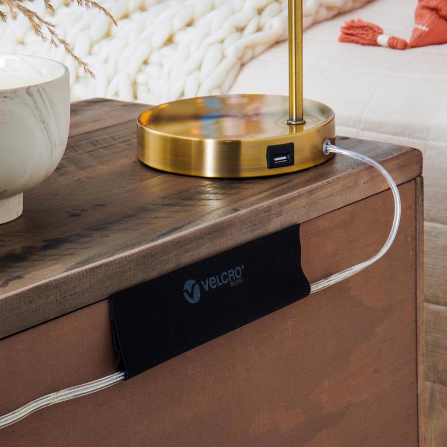 VELCRO Brand Micro Nylon Mountable Cable Sleeve 12 in. L 2 pk