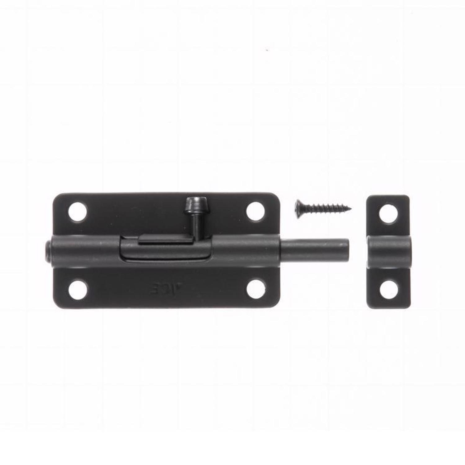 Ace 4 in. L Black Steel Barrel Bolt 1 pk