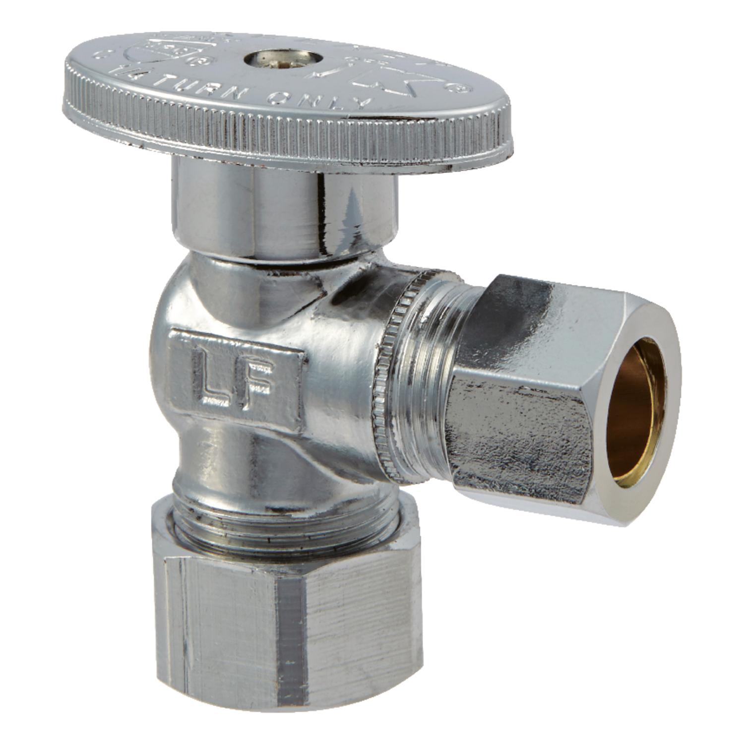 Ace 1/2 in. Compression X 5/8 in. Compression Brass Angle Stop Valve
