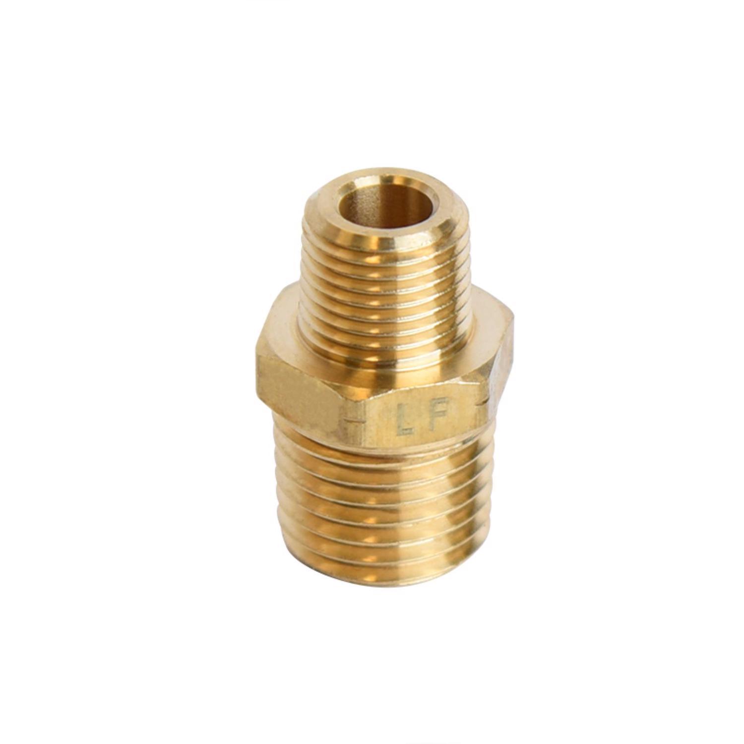 ATC 1/4 in. MPT 1/8 in. D MPT Brass Reducing Hex Nipple