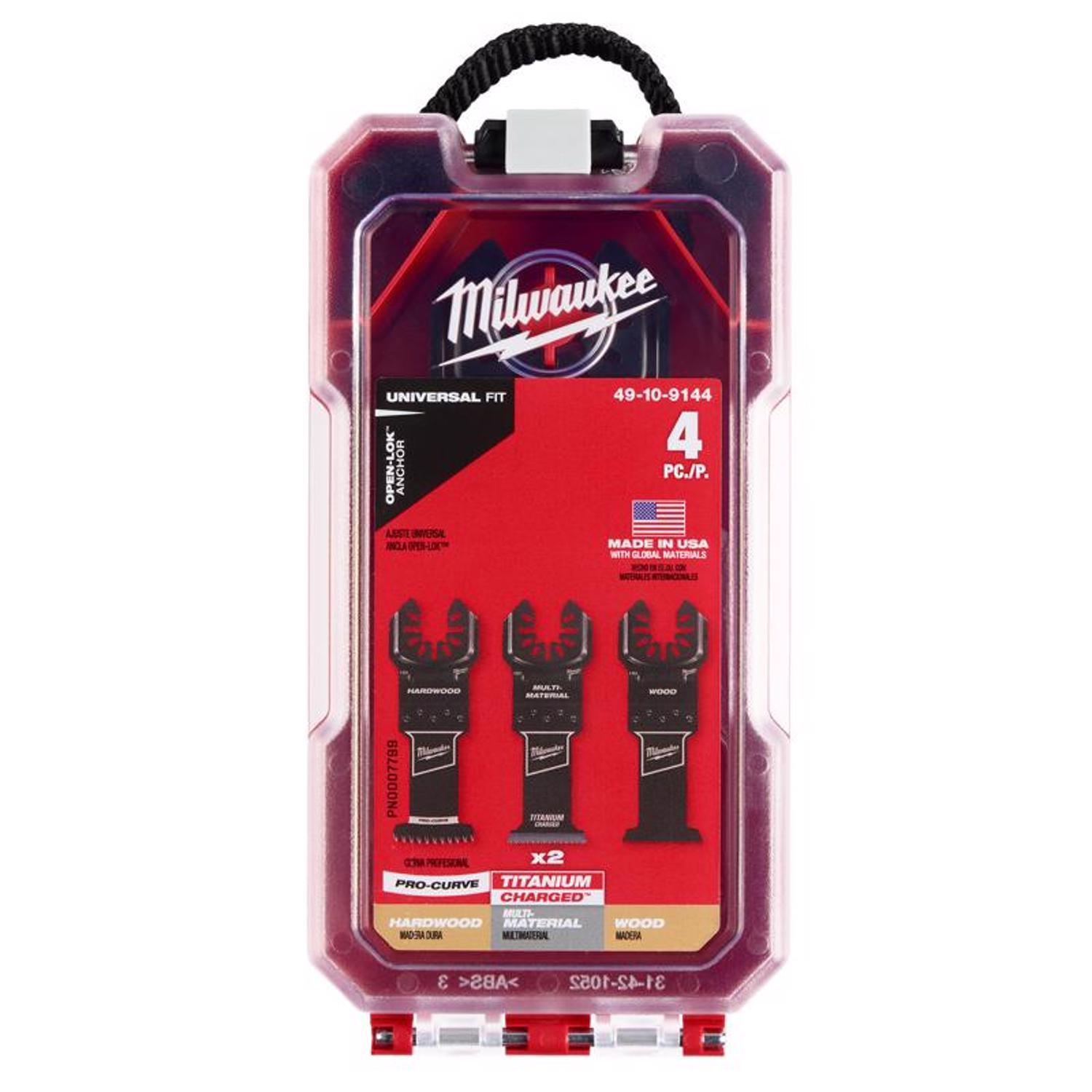 Milwaukee Carbon Steel Multi-Tool Semi-Circle Oscillating Blade Set 4 pc