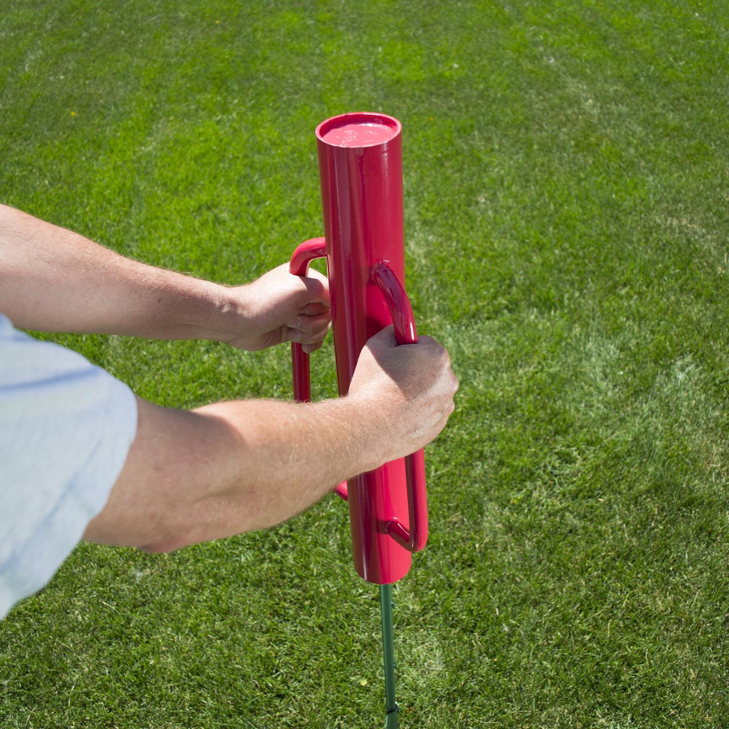 YardGard Post Driver With Handle Red