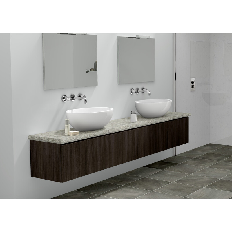 Hartson-Kennedy Vanity Top 6 ft. White Juparana E-Top 2000