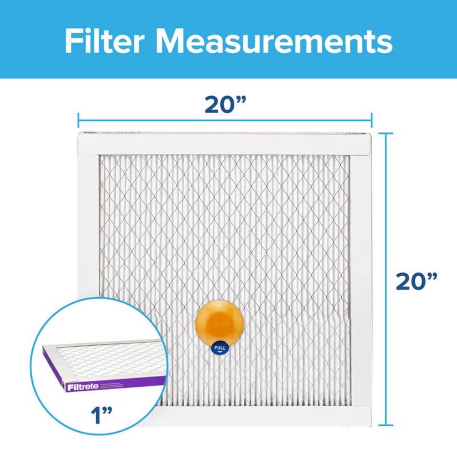 Filtrete 20 in. W X 20 in. H X 1 in. D Polypropylene 12 MERV Smart Air Filter 1 pk